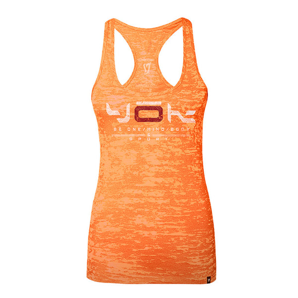 Next Level Apparel Women’s Ideal Racerback Tank – Soft Cotton Blend, Black-Orange