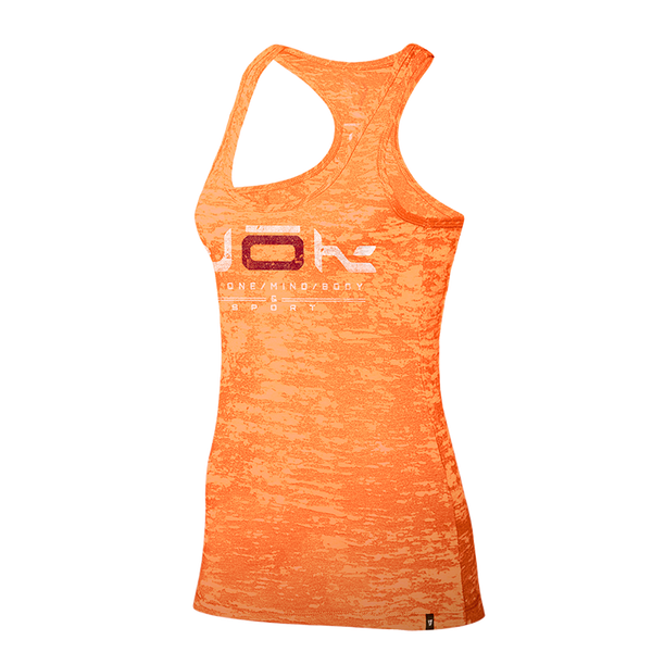 Lady\'s - (Orange) Yok NEON Racerback Top Tank – Burnout Apparel
