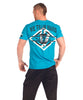 TRAIN HARD - Poly/Cotton Tee (Turquoise)