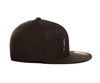 Black on Black Fitted Cap w/ Silver Outline