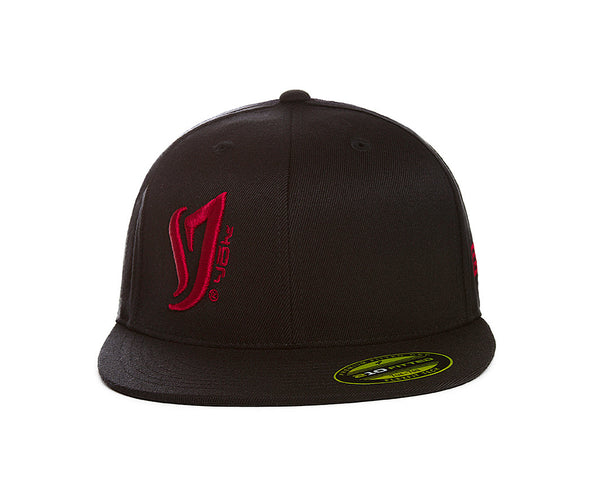 YOK Black and Red Fitted Cap