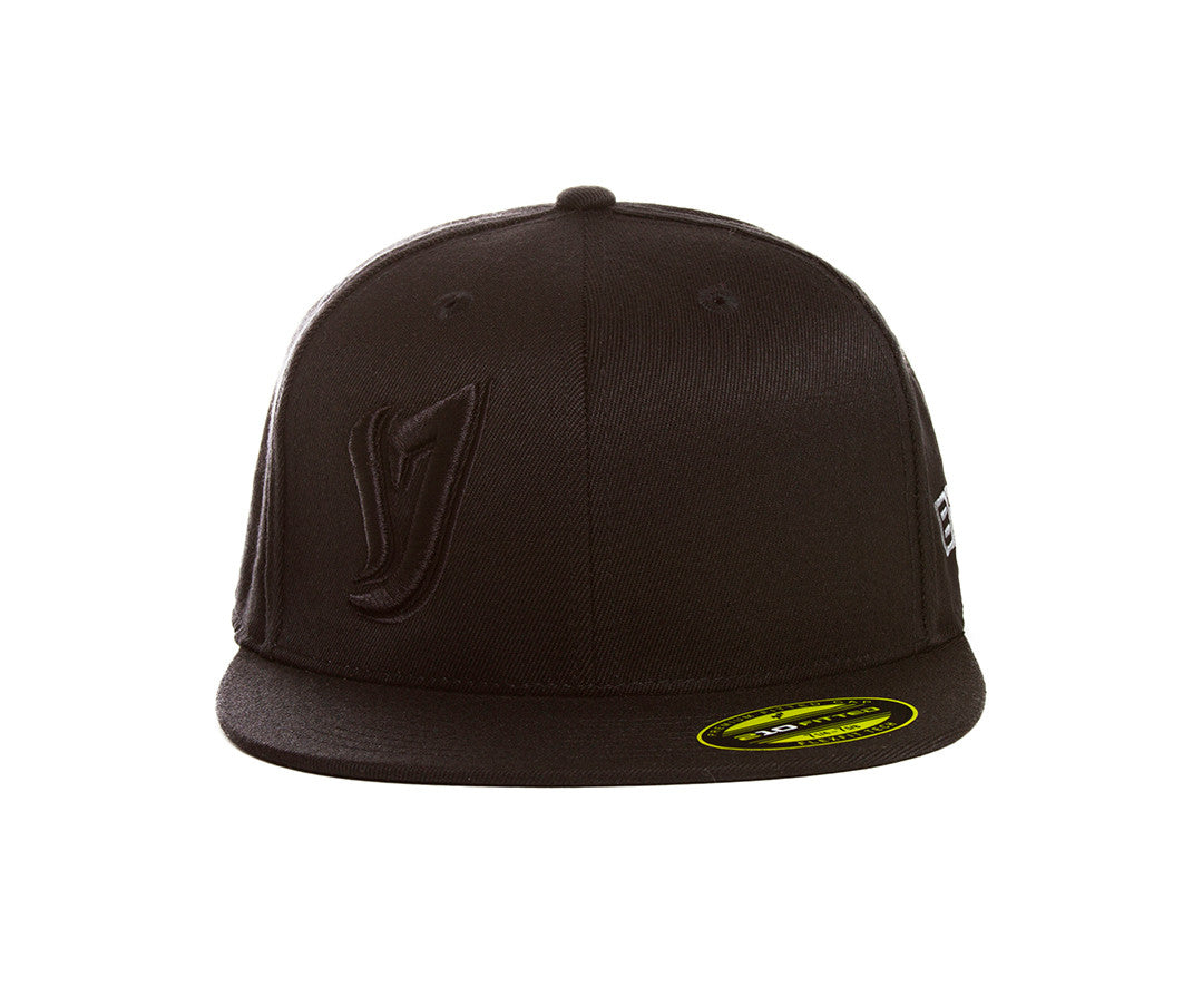 Black on Black Fitted Cap